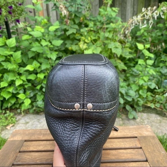 Coach Black  Pebbled Leather Shoulder Bag - Picture 8 of 12